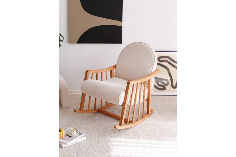 Klea Lenestol - Hvit - Møbler - Stoler & lenestoler - Gyngestoler