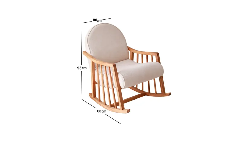 Klea Lenestol - Hvit - Møbler - Stoler & lenestoler - Gyngestoler