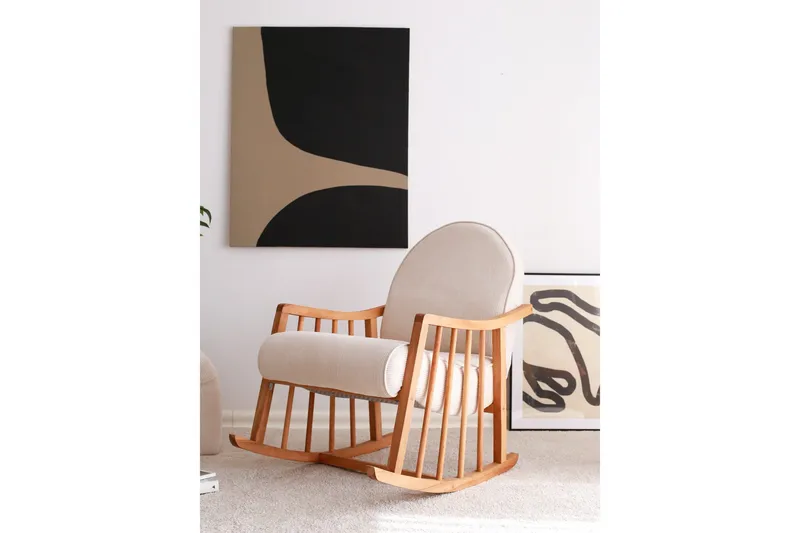 Klea Lenestol - Hvit - Møbler - Stoler & lenestoler - Gyngestoler