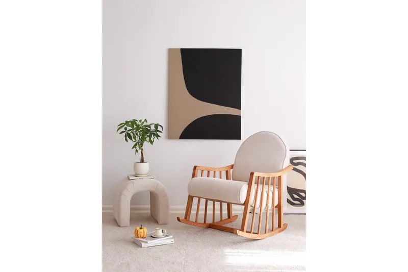 Klea Lenestol - Hvit - Møbler - Stoler & lenestoler - Gyngestoler