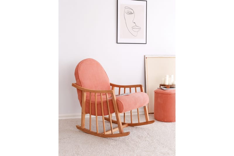 Klea Lenestol - Koral - Møbler - Stoler & lenestoler - Gyngestoler