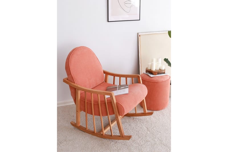 Klea Lenestol - Koral - Møbler - Stoler & lenestoler - Gyngestoler