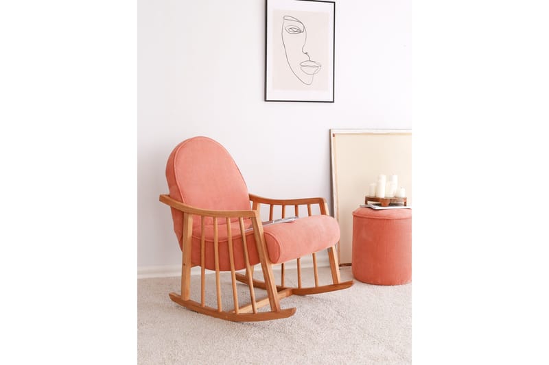 Klea Lenestol - Koral - Møbler - Stoler & lenestoler - Gyngestoler