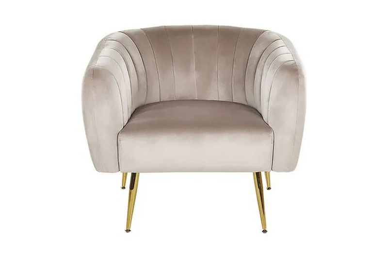 Amania Lenestol - Fløyel/Grå - Møbler - Stoler & lenestoler - Lenestoler