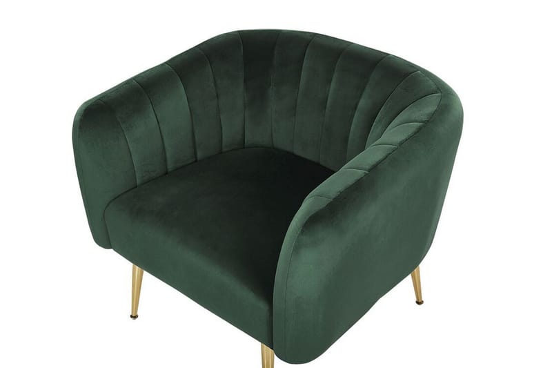 Amania Lenestol - Fløyel/Grønn - Møbler - Stoler & lenestoler - Lenestoler - Klubblenestol