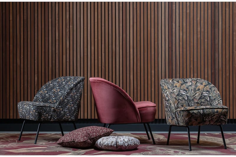 Bastien Lenestol - Fløyel/Svart - Møbler - Stoler & lenestoler - Lenestoler - Klubblenestol