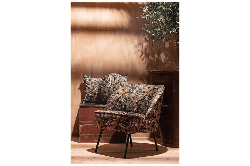 Bastien Lenestol - Fløyel/Svart - Møbler - Stoler & lenestoler - Lenestoler - Klubblenestol