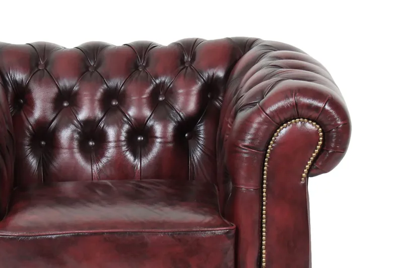 Birmingham Lenestol 100% Lær - Okseblod - Møbler - Stoler & lenestoler - Lenestoler - Klubblenestol