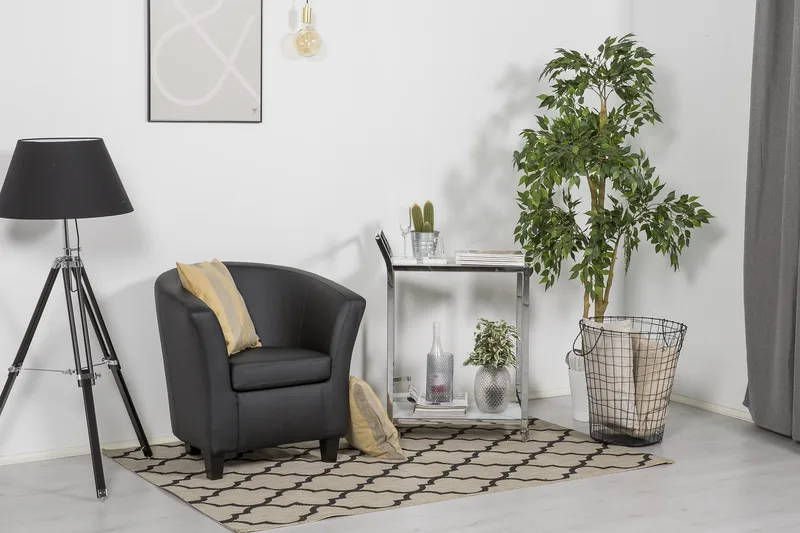 Vegas Klubblenestol PU - Svart - Møbler - Stoler & lenestoler - Lenestoler - Klubblenestol