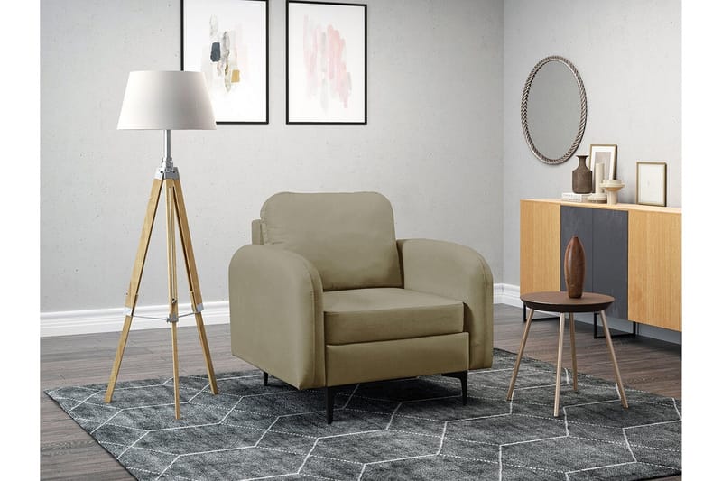 Knocklong Fåtölj Dark Beige/Mocca - Møbler - Stoler & lenestoler - Lenestoler