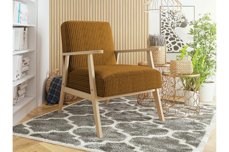 Knocklong Fåtölj Yellow/Brown - Møbler - Stoler & lenestoler - Lenestoler