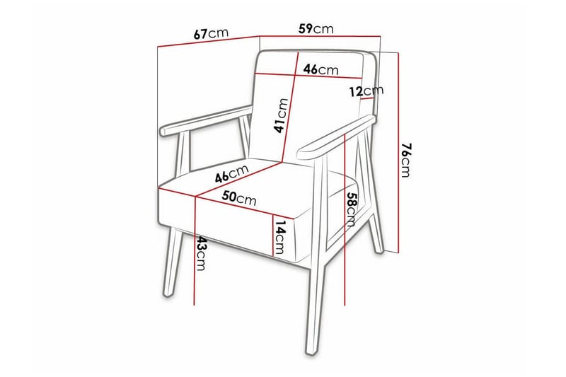 Knocklong Fåtölj Yellow/Brown - Møbler - Stoler & lenestoler - Lenestoler