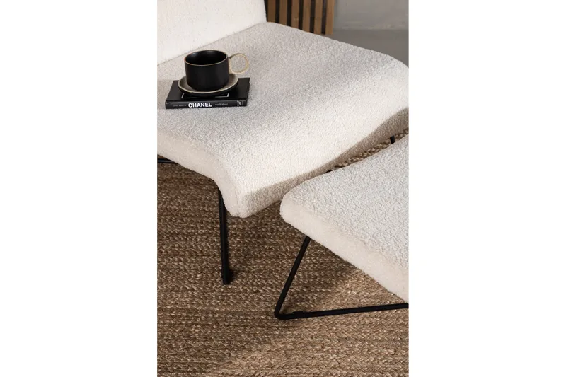 Laconia Lenestol - Hvid - Møbler - Stoler & lenestoler - Lenestoler - Lenestol med fotskammel