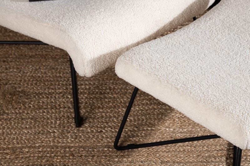 Laconia Lenestol - Hvid - Møbler - Stoler & lenestoler - Lenestoler - Lenestol med fotskammel