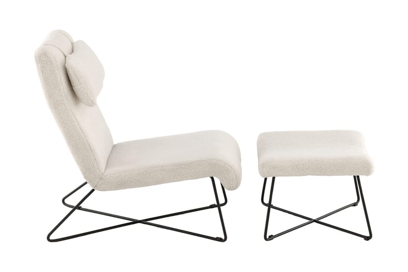 Laconia Lenestol - Hvid - Møbler - Stoler & lenestoler - Lenestoler - Lenestol med fotskammel