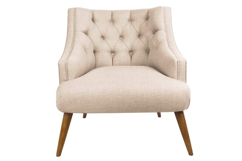 Lamonti Lenestol - Kremhvit/Natur - Møbler - Stoler & lenestoler - Lenestoler