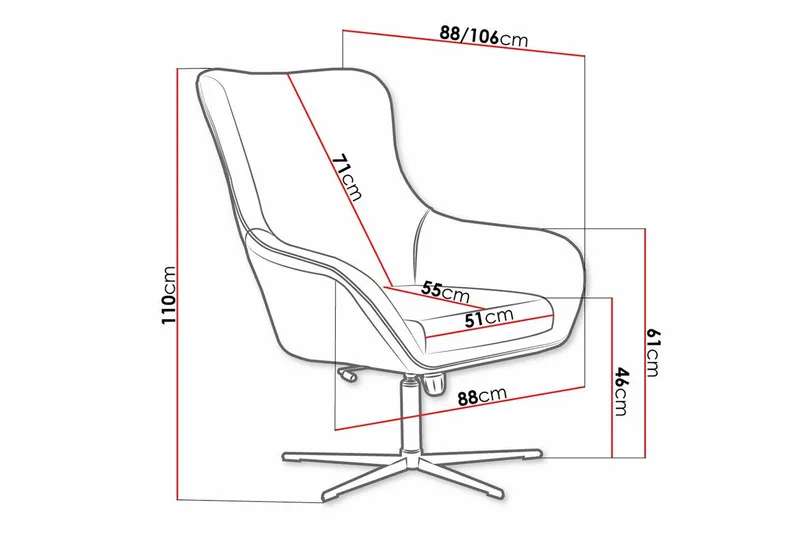 Laytown Fåtölj Beige/Black - Møbler - Stoler & lenestoler - Lenestoler