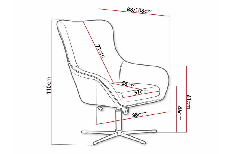 Laytown Fåtölj Beige/Black - Møbler - Stoler & lenestoler - Lenestoler