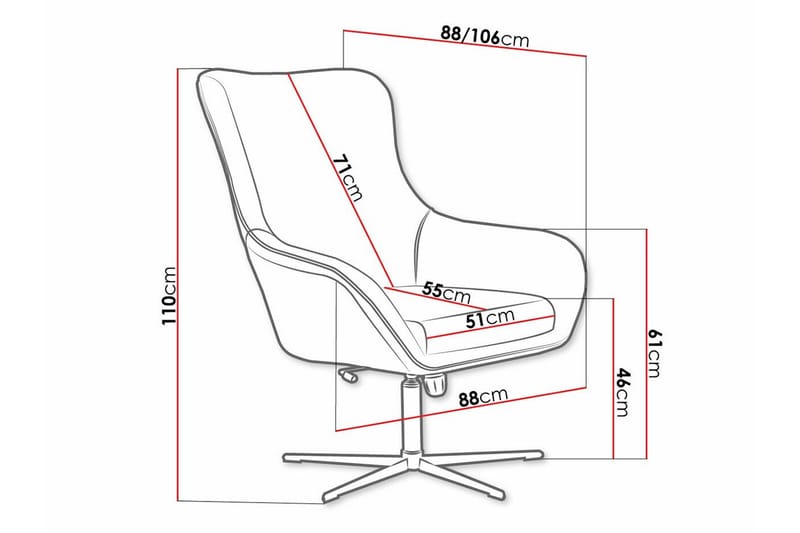 Laytown Fåtölj Brown/Black - Møbler - Stoler & lenestoler - Lenestoler