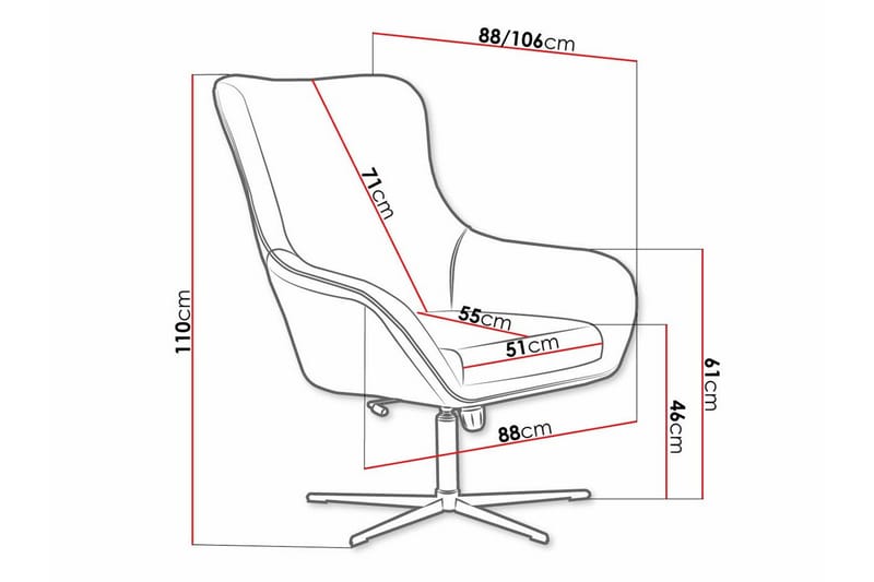 Laytown Fåtölj Dark Blue/Black - Møbler - Stoler & lenestoler - Lenestoler