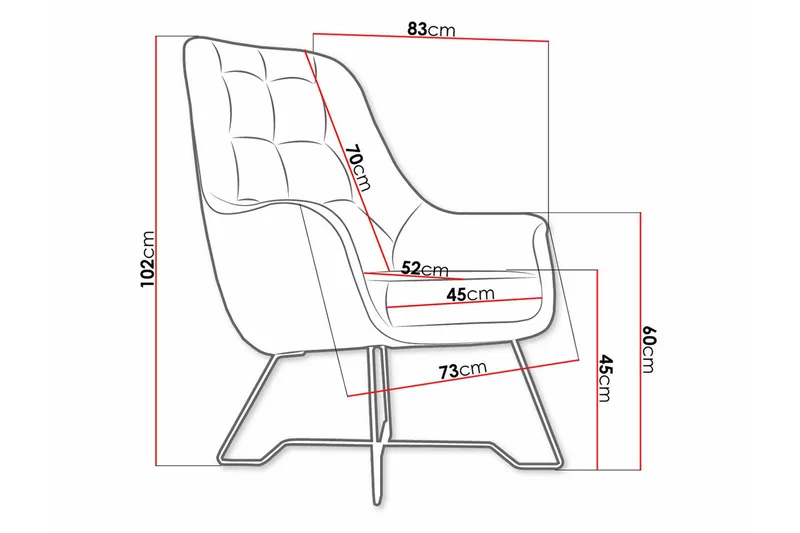 Laytown Fåtölj Dark grey - Møbler - Stoler & lenestoler - Lenestoler
