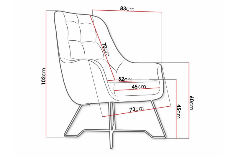 Laytown Fåtölj Dark grey - Møbler - Stoler & lenestoler - Lenestoler