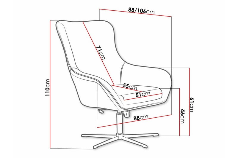 Laytown Fåtölj Dark grey - Møbler - Stoler & lenestoler - Lenestoler