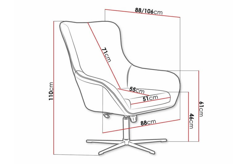 Laytown Fåtölj Mustard yellow - Møbler - Stoler & lenestoler - Lenestoler