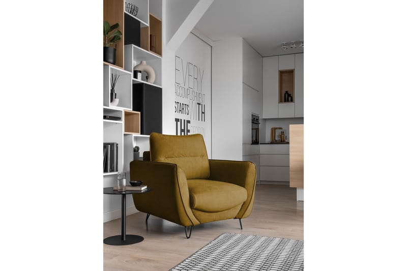 Lence Lenestol - Gul - Møbler - Stoler & lenestoler - Lenestoler