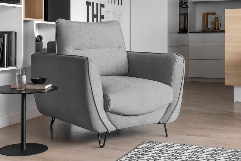 Lence Lenestol - Lysegrå - Møbler - Stoler & lenestoler - Lenestoler