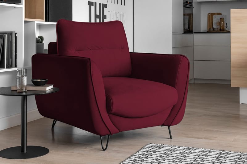 Lence Lenestol - Rød - Møbler - Stoler & lenestoler - Lenestoler