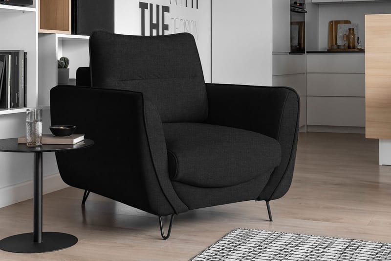 Lence Lenestol - Svart - Møbler - Stoler & lenestoler - Lenestoler