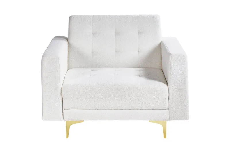 Lenestol Aberdeen - Hvitt, gull, Hvit, gull - Møbler - Stoler & lenestoler - Lenestoler