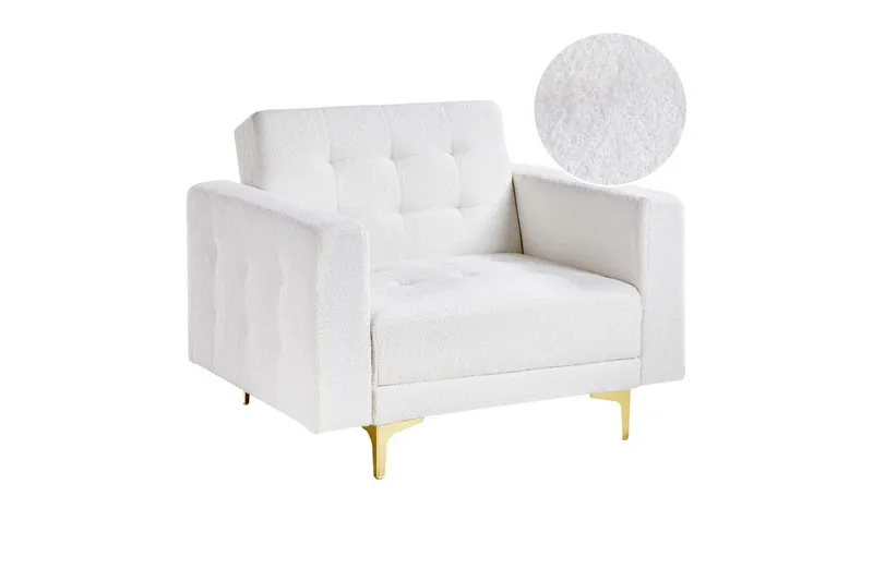 Lenestol Aberdeen, Hvitt, gull, Hvit, gull