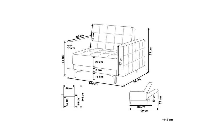 Lenestol Aberdeen - Hvitt, gull, Hvit, gull - Møbler - Stoler & lenestoler - Lenestoler