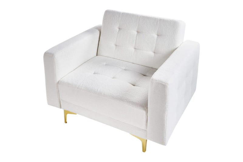 Lenestol Aberdeen - Hvitt, gull, Hvit, gull - Møbler - Stoler & lenestoler - Lenestoler