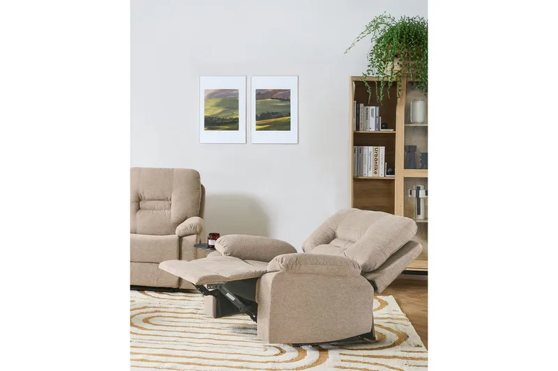 Lenestol Alnor Beige - Beige - Møbler - Stoler & lenestoler - Lenestoler - Recliner & kinostol