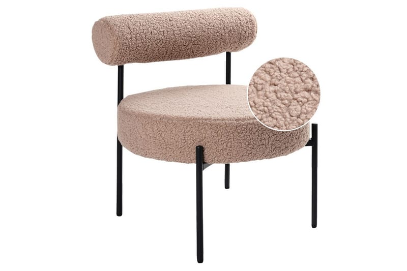 Lenestol Alpha Beige/svart - Beige/svart - Møbler - Stoler & lenestoler - Lenestoler - Lenestoler uten armlene