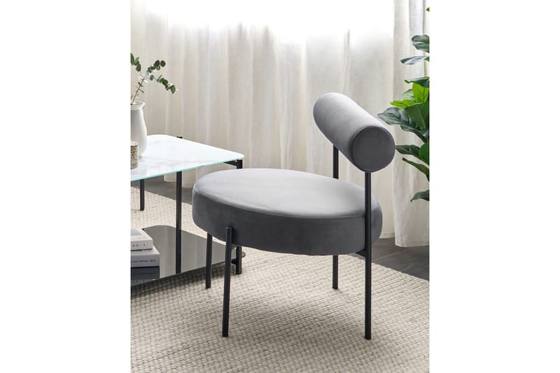 Lenestol Alpha - Grå, svart - Møbler - Stoler & lenestoler - Lenestoler - Lenestoler uten armlene