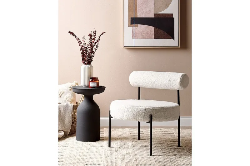 Lenestol Alpha - Hvit, Svart - Møbler - Stoler & lenestoler - Lenestoler - Lenestoler uten armlene