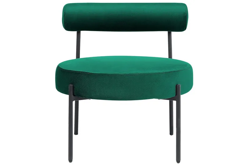 Lenestol Alpha - Smaragdgrønn, Svart - Møbler - Stoler & lenestoler - Lenestoler - Lenestoler uten armlene