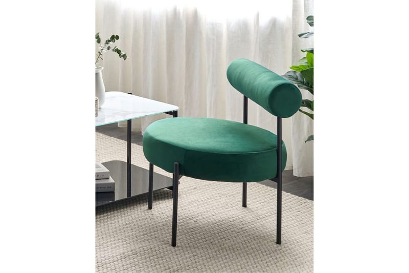 Lenestol Alpha - Smaragdgrønn, Svart - Møbler - Stoler & lenestoler - Lenestoler - Lenestoler uten armlene
