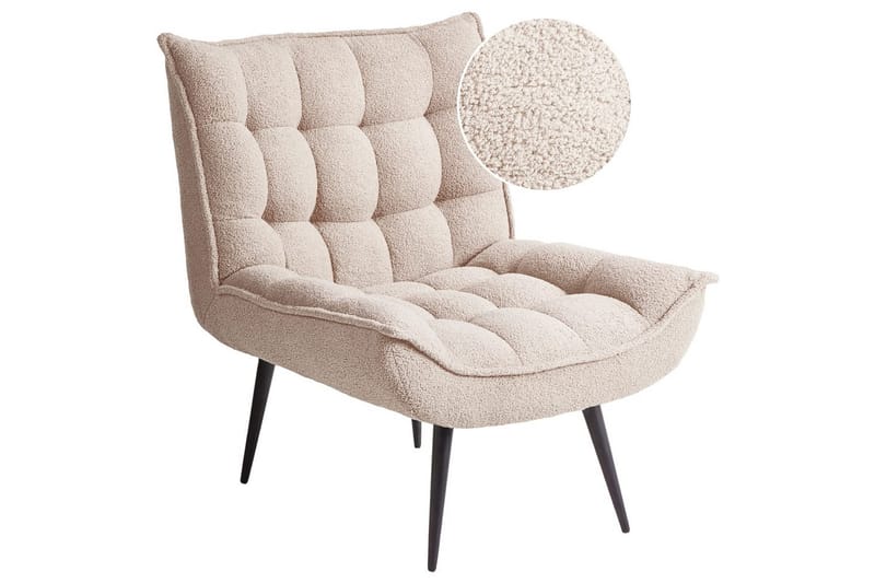 Lenestol Alvesta Beige/svart - Beige/svart - Møbler - Stoler & lenestoler - Lenestoler - Lenestoler uten armlene