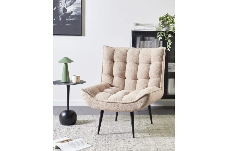 Lenestol Alvesta Beige/svart - Beige/svart - Møbler - Stoler & lenestoler - Lenestoler - Lenestoler uten armlene