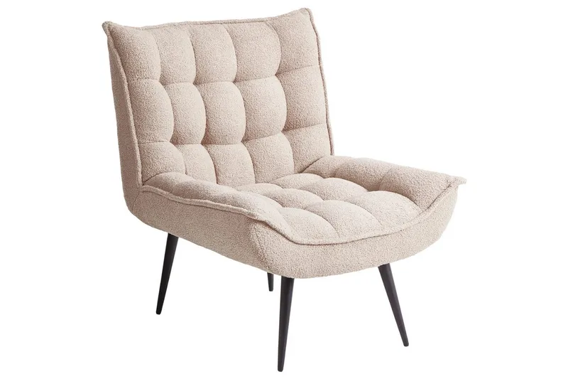 Lenestol Alvesta Beige/svart - Beige/svart - Møbler - Stoler & lenestoler - Lenestoler - Lenestoler uten armlene