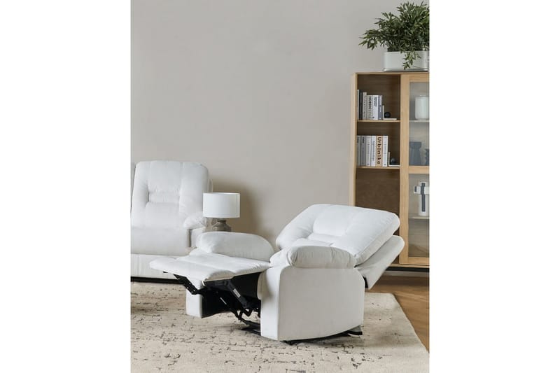 Lenestol Bergen Hvit - Hvit - Møbler - Stoler & lenestoler - Lenestoler - Sjeselonglenestol & divanlenestol