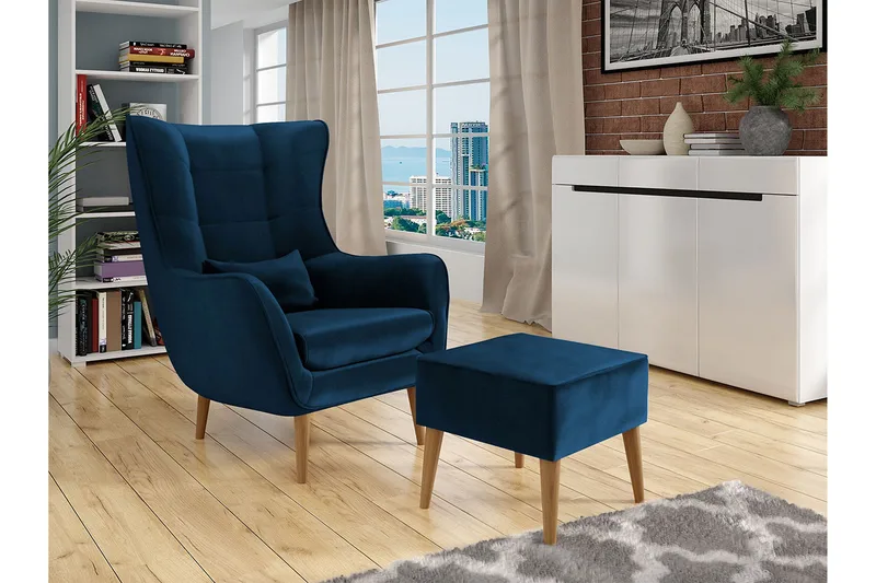 Lenestol - Blå - Møbler - Stoler & lenestoler - Lenestoler