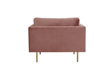 Lenestol Boom Fløyel Rosa - Rosa - Møbler - Stoler & lenestoler - Lenestoler
