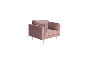 Lenestol Boom Fløyel Rosa - Rosa - Møbler - Stoler & lenestoler - Lenestoler