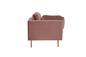 Lenestol Boom Fløyel Rosa - Rosa - Møbler - Stoler & lenestoler - Lenestoler
